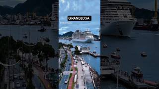 MSC GRANDIOSA cruzeiro Santos navio Salvador Buzios @cruzeiros2025  maior #drone #shorts
