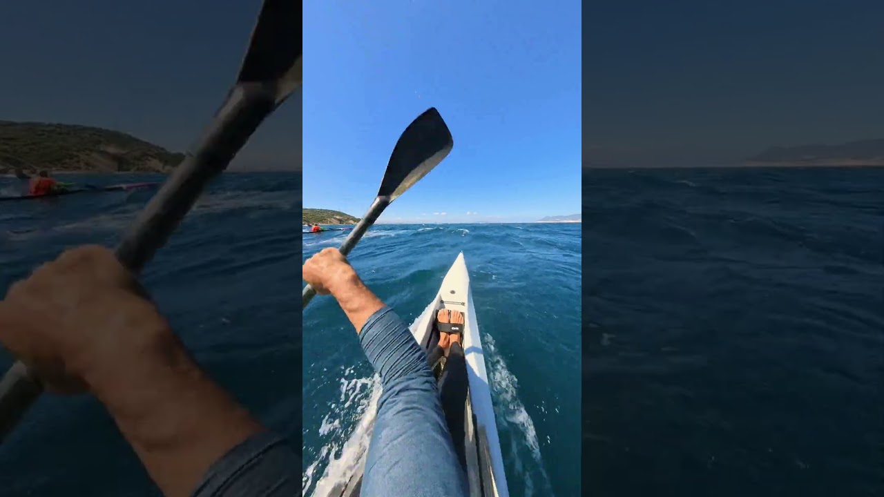 Downwind surfski in the strait of Gibraltar