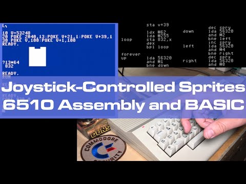 C64 Joystick-Controlled Sprites in Assembly and BASIC