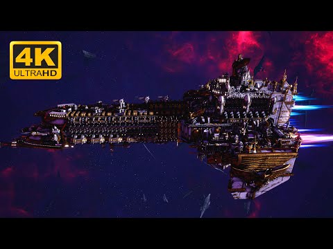 Imperial Navy vs Tau Merchant Fleet - Skalgrim Mod - 4K Quality - Battlefleet Gothic Armada 2