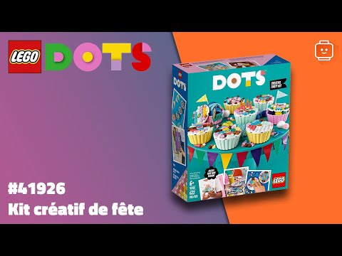 Vidéo LEGO Dots 41926 : Kit créatif de fête