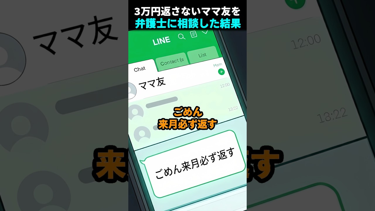 【スカッと】3万円返さないママ友を弁護士に相談した結果