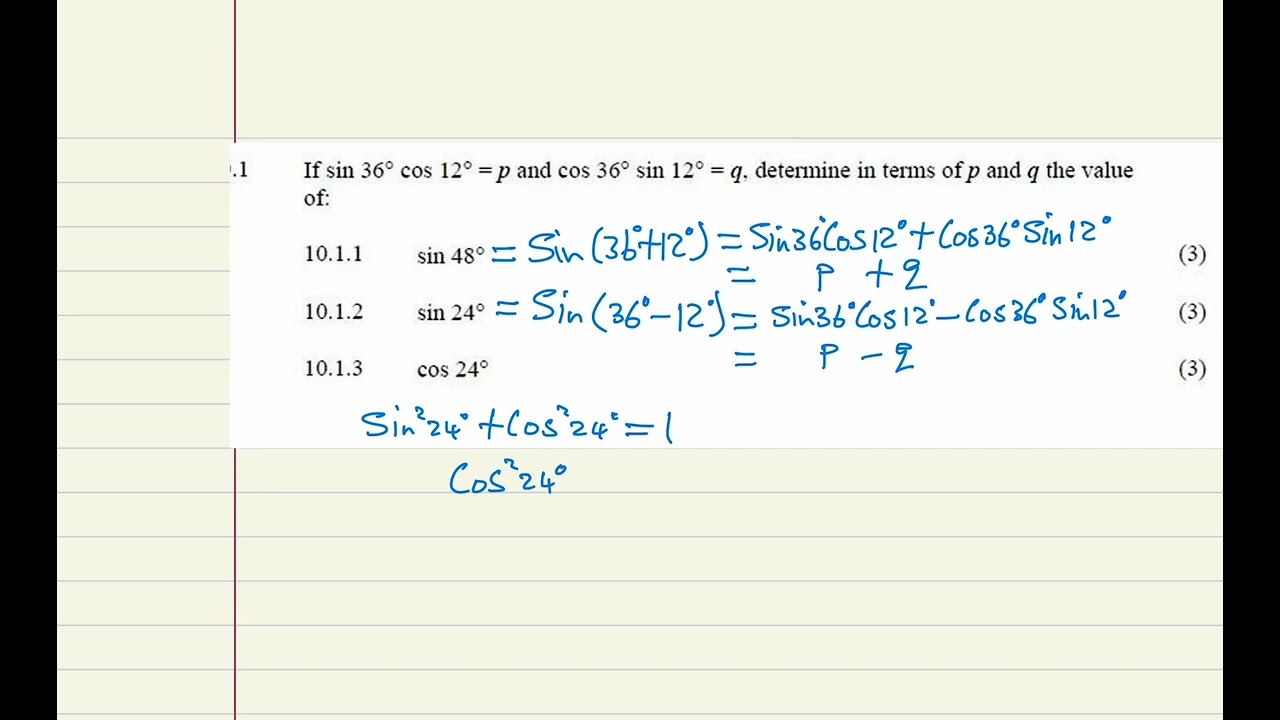 How to study I Mathematics I Grade 12 I Trigonometry short problem