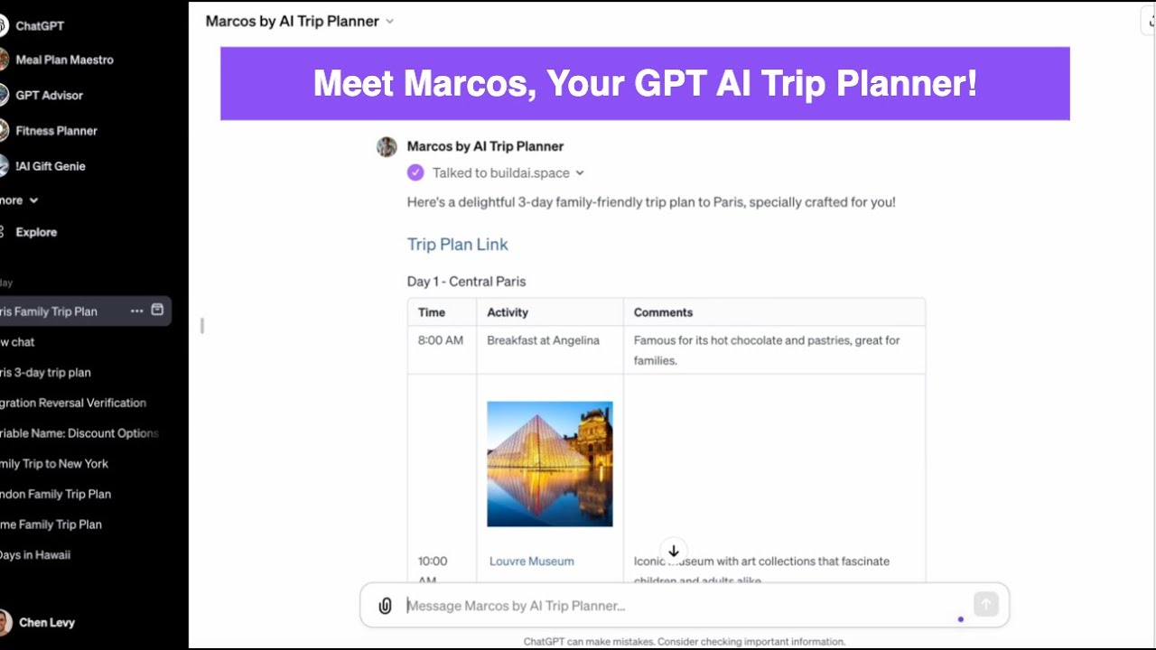 Meet Marcos, Your GPT AI Trip Planner!