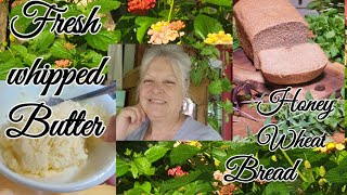 Fresh whipped Butter Honey Wheat Bread recipe for Bread machine or Oven Mp4 3GP & Mp3