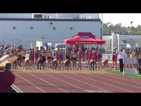 FSG 100m vs Laguna Hills 3-19-14 - Los Alamitos Girls