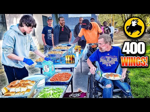 Making Fresh Buffalo Wild Wings For Homeless People!