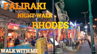 FALIRAKI ~ Night Walk ~ RHODES #faliraki #rhodes #rhodos #rhodesgreece
