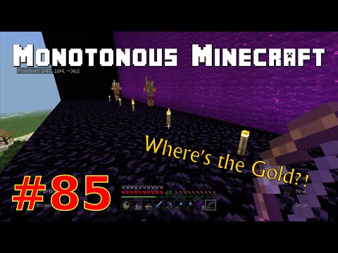 Broken GOLD FARM - Monotonous Minecraft #85 (PS4 Bedrock 1.14.41)