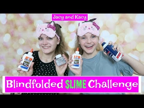 Blindfolded Slime Challenge ~ Jacy and Kacy