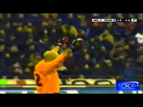 Serie A 2000-2001, day 15 Milan - Roma 3-2 (Leonardo, 2 Shevchenko, 2 Totti)