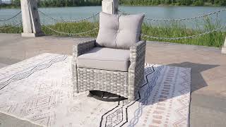 ✨ A combination of elegance and comfort! Aluminum rotating chair, make your life more pleasant!