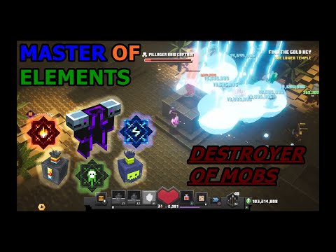 Shin FTW - Hitless Elemental Trinity Mage! (Apocalypse+25) - Minecraft Dungeons