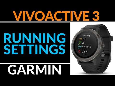 Running Settings - Garmin Vivoactive 3 Tutorial