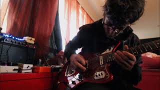Video thumbnail for CIJ candy red jaguar with creamery sonic 60's midrange by gutternoize pedals, james heighway