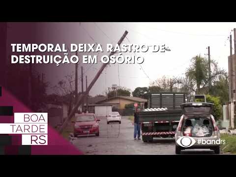 Temporal deixa rastro de destruição em Osório