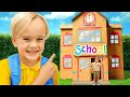 Cardboard School Adventure For Kids
