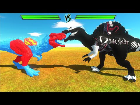 SUPERMAN T-REX DEATH FALL - Animal Revolt Battle Simulator