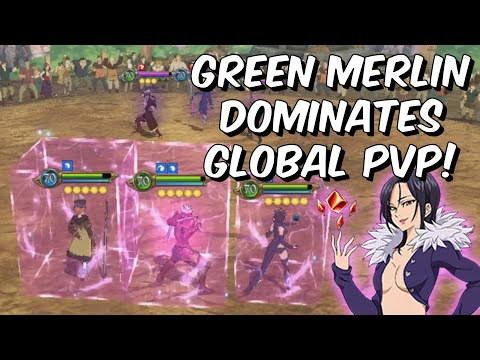 Green Merlin DOMINATES Global PVP! - Champion 3.9k Rated Gameplay - Seven Deadly Sins: Grand Cross