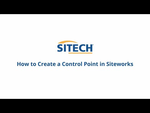 Trimble Siteworks - How to Create a Control Point in Siteworks