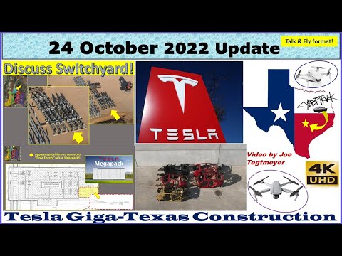 Pre-dawn & rainy flight factory east side! 24 October 2022 Giga Texas Construction Update (07:35AM)