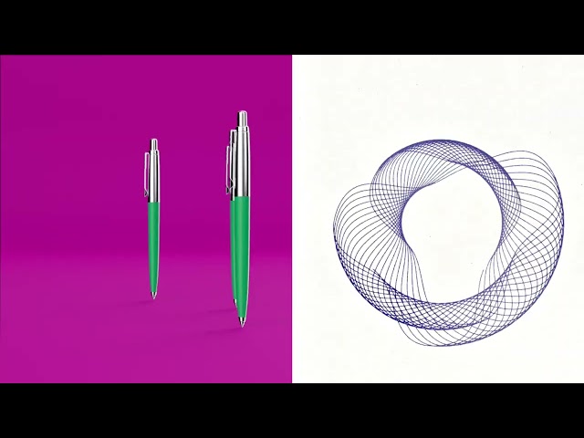 Vídeo relacionado con Parker Jotter Originals colección de bolígrafos | acabado retro negro de los 90 | punta mediana | tinta azul | una unidad