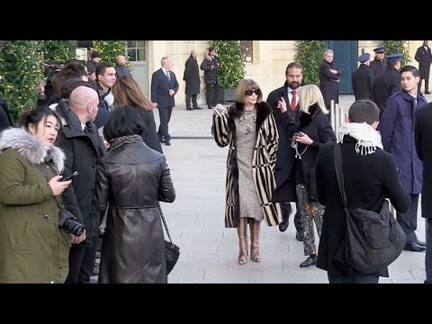 EXCLUSIVE: Anna Wintour attending the 2016 Chanel Croisiere fashion show in Paris