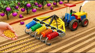 DIY Mini Tractor 5-Row Soil Cultivator 🌱 Powerful Farming Machine | HP Mini