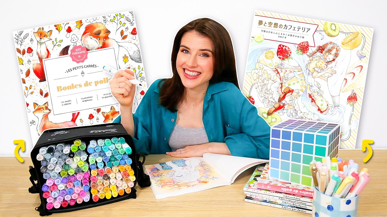 Trying a New Coloring Technique, New Supplies & Cozy Hobby Shopping | Cozy Coloring Vlog