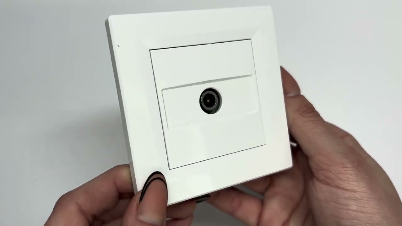 Розетка концевая телевизионная SCHNEIDER Asfora белая с рамкой EPH3200121