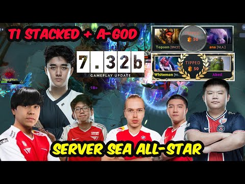 Abed vs Topson - T1 Stacked (KuKu Whitemon March Ana) in PUB Server SEA ALL STAR Dota 2 7.32 Patch