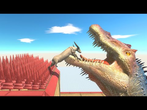 Jump above Spikes and Attack Spinosaurus - Animal Revolt Battle Simulator