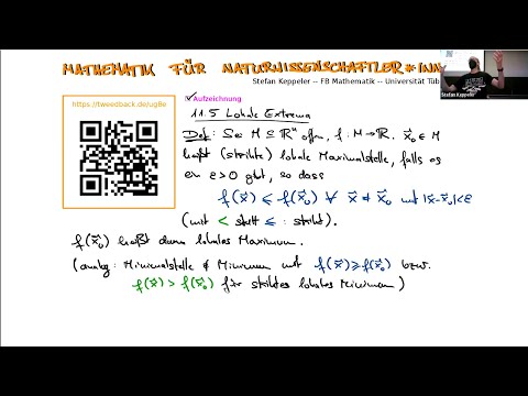2024-06-24 17. Vorlesung (lokale Extrema mehrdimensional; vektorwertige Funktionen, Kettenregel)