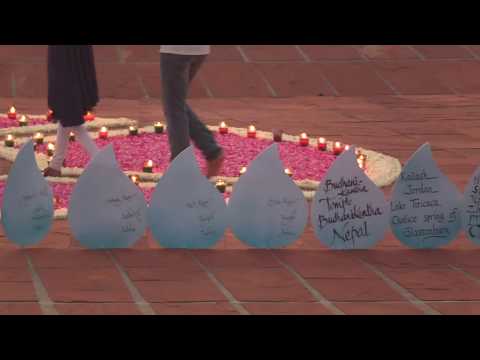 Water Ceremony for Auroville's 50th anniversary 28-2-2018