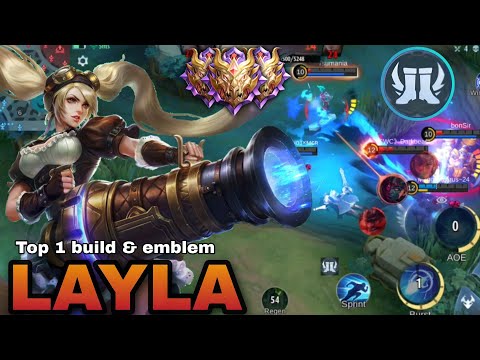 Layla 2X!! attack speed | best build and emblem 2023 | one shot damage ~ MLBB