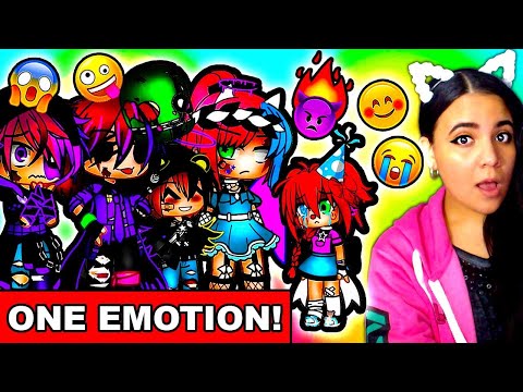 😈😱 Afton Family stuck as ONE EMOTION for 24 hours! 😭🤪 FNAF Gacha Life Mini Movie Reaction