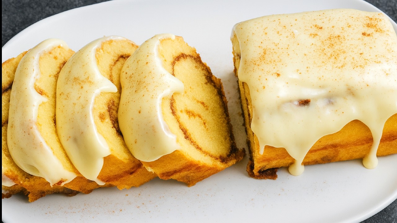 Cinnamon Roll cake recipe - Small cake recipe to make at home! Easy and quick, Cinnamon rolls