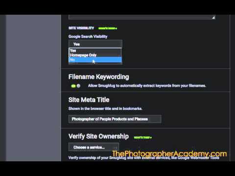 SmugMug Tips and Tricks - Search Engine Optimisation