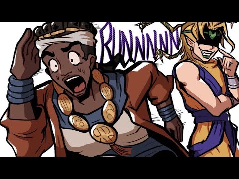 Joseph teaches Avdol his secret technique | JoJo comic dub