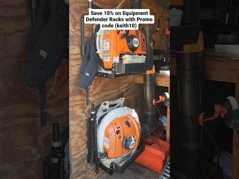 Equipment Defender Racks for Landscaping Backpack Blowers