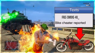 How To Troll GTA Bullies With A DEATHBIKE on GTA Online!!