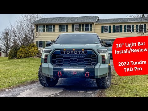 20" Light Bar Install, 2022 TRD Pro...Mounted on CBI Bumper, Hooked Into Rough Country Switch Panel