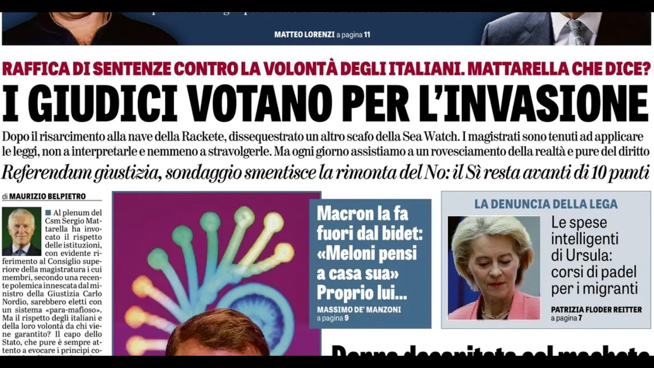 RASSEGNA STAMPA 20 FEBBRAIO 2026. QUOTIDIANI NAZIONALI ITALIANI  PRIME PAGINE DEI GIORNALI DI OGGI