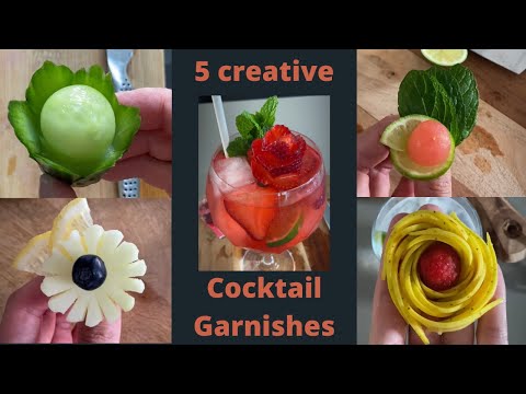 5 creative cocktail garnish ideas
