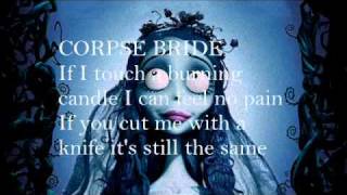 The Corpse Bride tears to shed lyrics