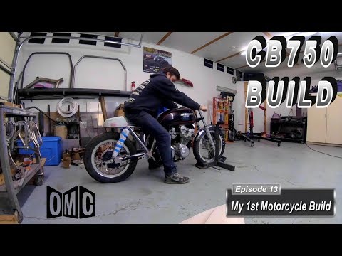 My 1st Motorcycle Build (E13) - Honda CB750 Cafe Racer (wheel swap, mock-up)
