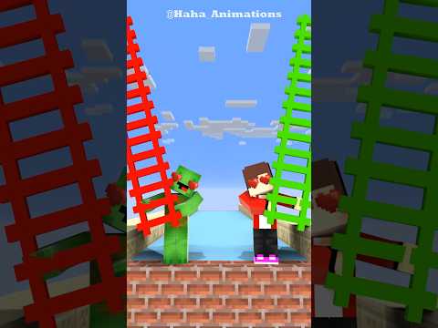 Ladder Race - JJ and Mikey Minecraft Animation