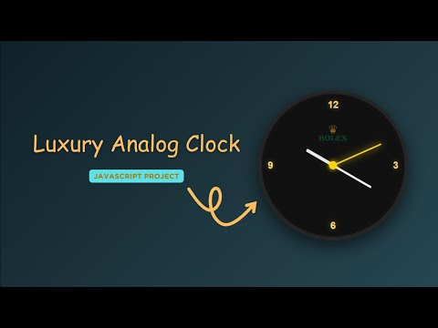 Luxury Analog Clock using HTML CSS JavaScript | Smooth Animation & Modern UI