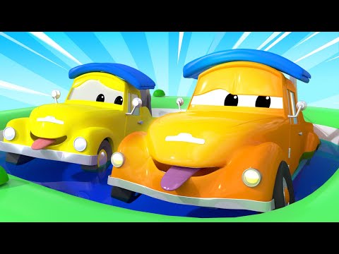 Lakiernia Toma - Carlo Pizzabus Ubabrał Się w Cieście! - Miasto Samochodów 💧 Bajki samochodowe