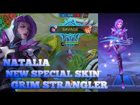 NATALIA | NEW SKIN | GRIM STRANGLER | MOBILE LEGENDS.